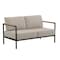Flash Furniture Black Teak Accented Loveseat with Cushions GM-201027-2S-GY-GG - alternate 10